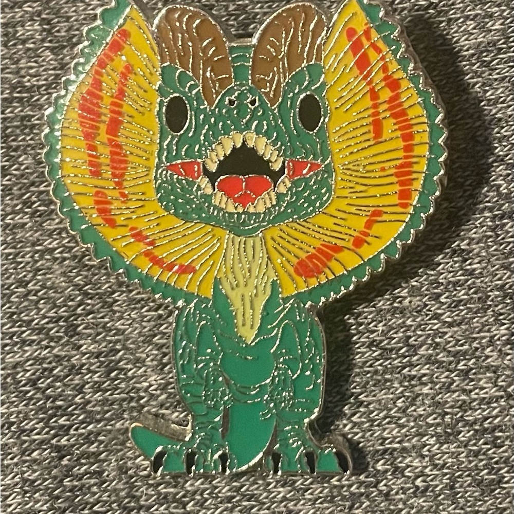 Loungefly pin Jurassic Park Dilophosaurus dinosaur Funko Pop Universal Studios